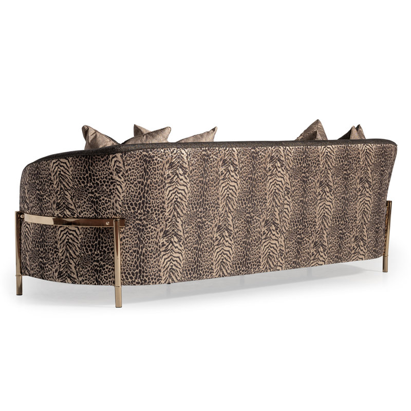 Lisbon 98'' Chenille Round Arm Sofa, Onyx Chenille