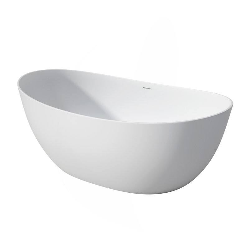 65" Solid Surface Soaking Bathtub