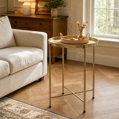 Table basse ronde, table centrale, table d'appoint, table de bout, table centrale circulaire multifonctionnelle pour le salon et l'heure du thé