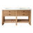 60" Oak Wood Double Bathroom Vanity Set