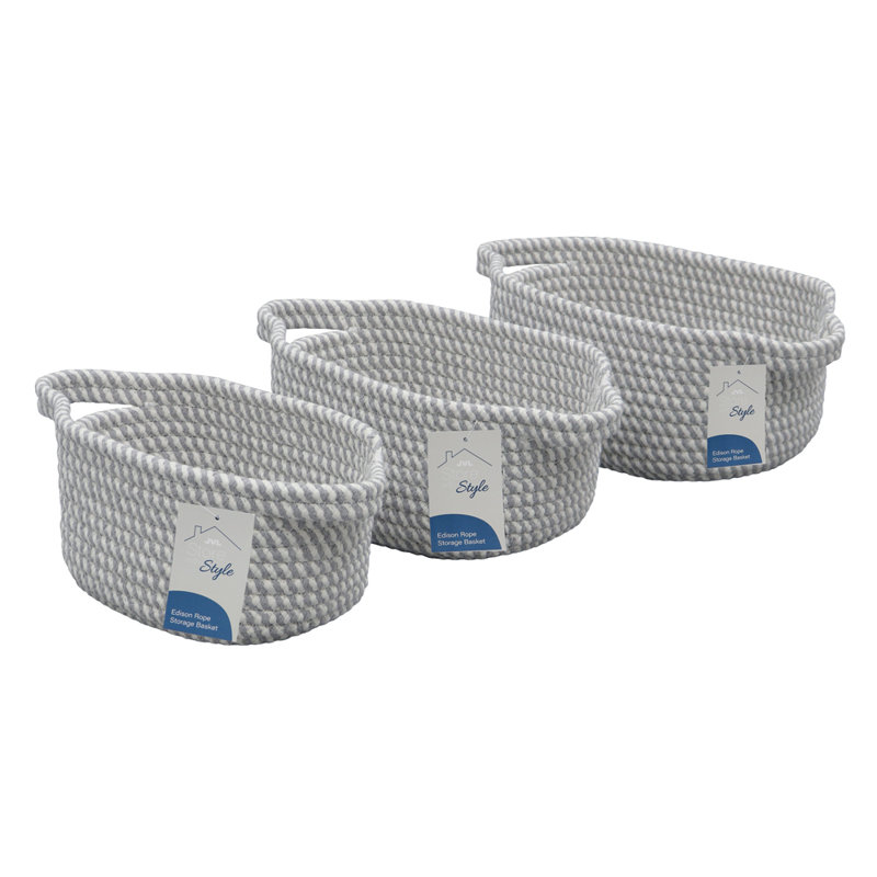 JVL Fabric Decorative Basket