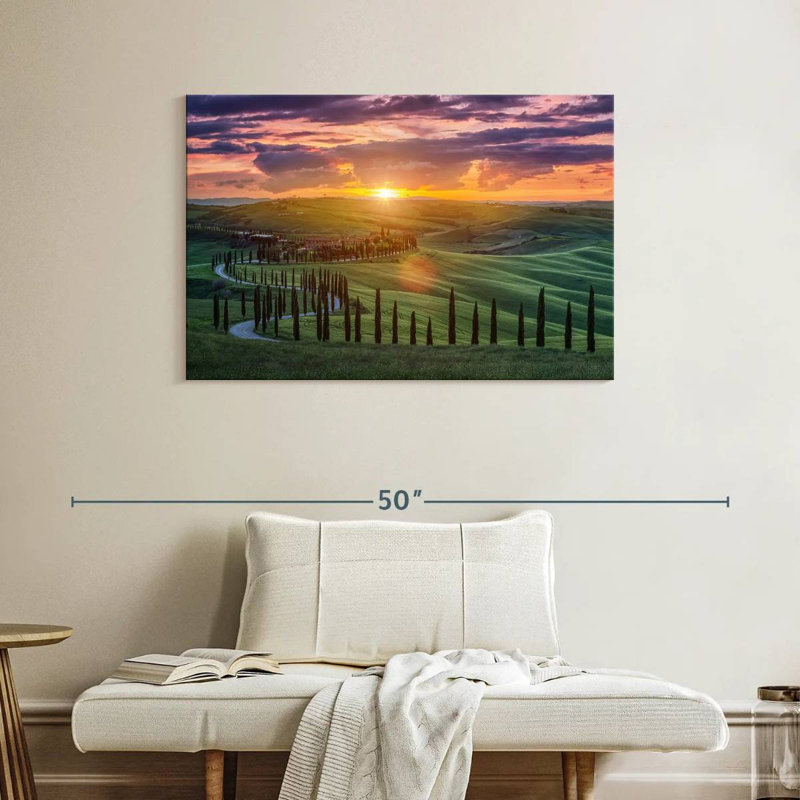 Ravi Sunset Over Tuscany, 26" H x 39" W