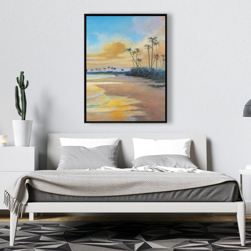 Sunset By The Sea Print On Canvas