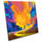 Colourful Abstract Landscape Picture CANVAS WALL ART Print Orange-1774542431