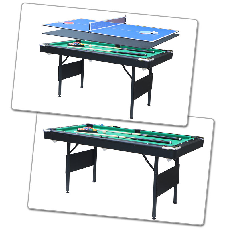 65.76 L Game Multi Game Table, 3 in 1 game table with metal legs for dining table, tennis table, billiard table