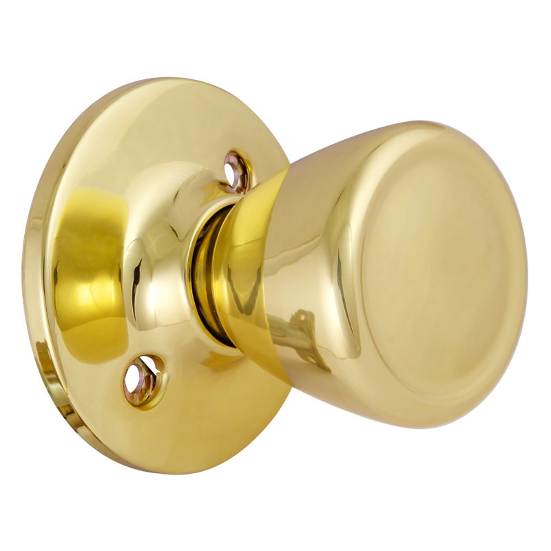 Tulip Passage Hall/Closet Door Knob, Polished Brass