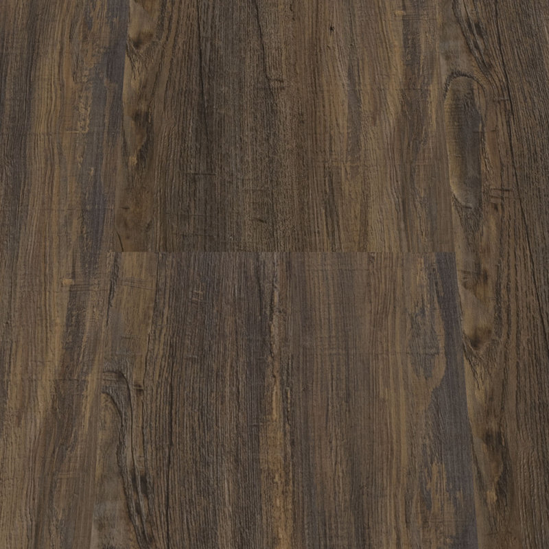 Planche de vinyle Flexxfloor 9 po x 48 po x 4 mm, Marron foncé