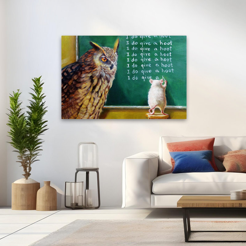 Class Clown - Animaux, urbain et pop, surréalisme, éducation, humour, art, H 32 po x l 48 po