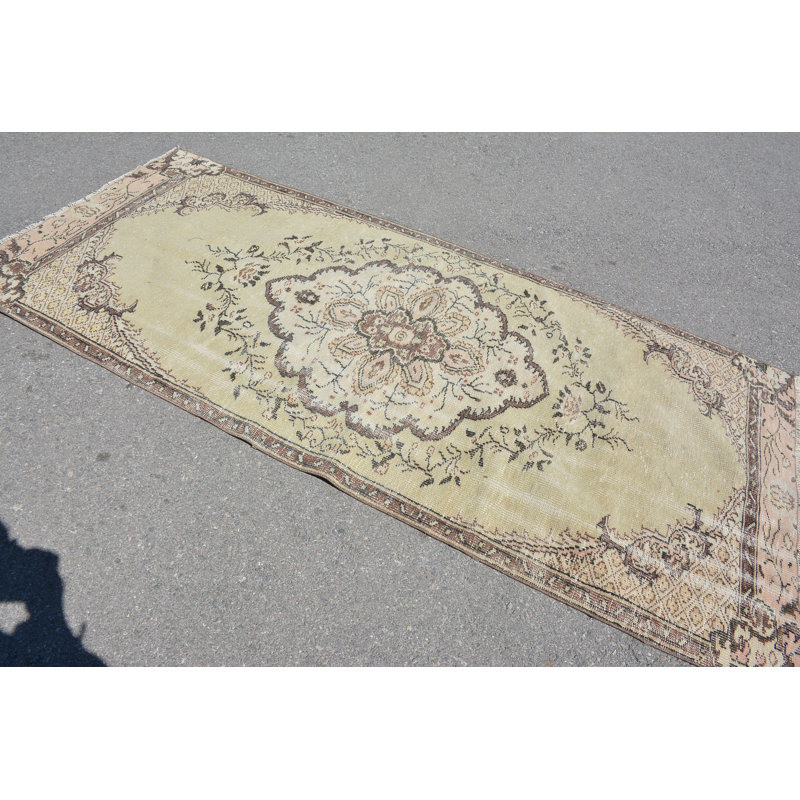 Tapis marocain, tapis turcs, tapis 4 x 8,5 pi, tapis rétro, tapis tendance, tapis de chambre brun