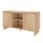 Meuble télé / buffet moderne 2 portes avec tablette centrale (59 x 16 x 30 po), blond-1713719160-1713719108