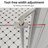 32-36" W x 72" H Frameless Pivot Shower Glass Door with 1/4" and 5/16" Tempered Glass, Swing Shower Doors with 105° Anti-Collision Stop, Chrome Finish, Reversible Installation-122796414