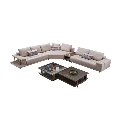 Leather L-Shaped Sectional Left Hand Facing
