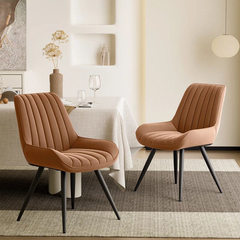 Modern Dining Chairs, 21.6"L*18.5"W*32.8"H, Tech Fabric Upholstery with Stylish Design, Sofa-Level Cushioning, Pet-Friendly, Durable Scratch Resistant, for Kitchen, Dining Room or Home Office