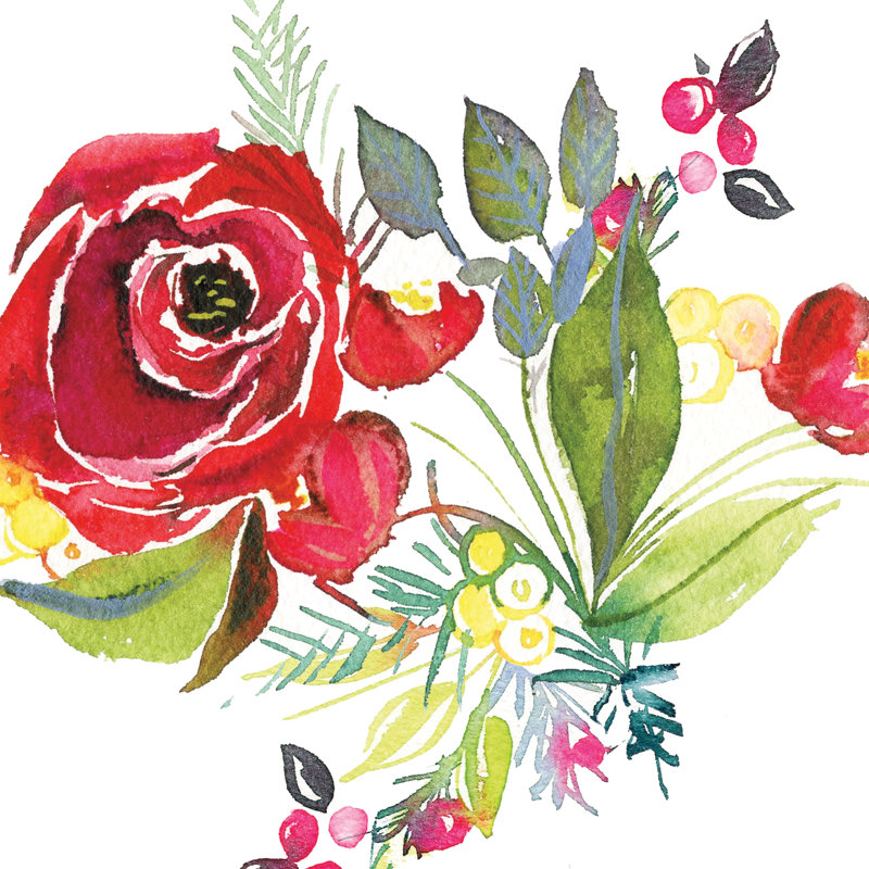 Scarlett O Christmas V by Kristy Rice - Wrapped Canvas Painting, 122cm H x 122cm W x 3.8cm D