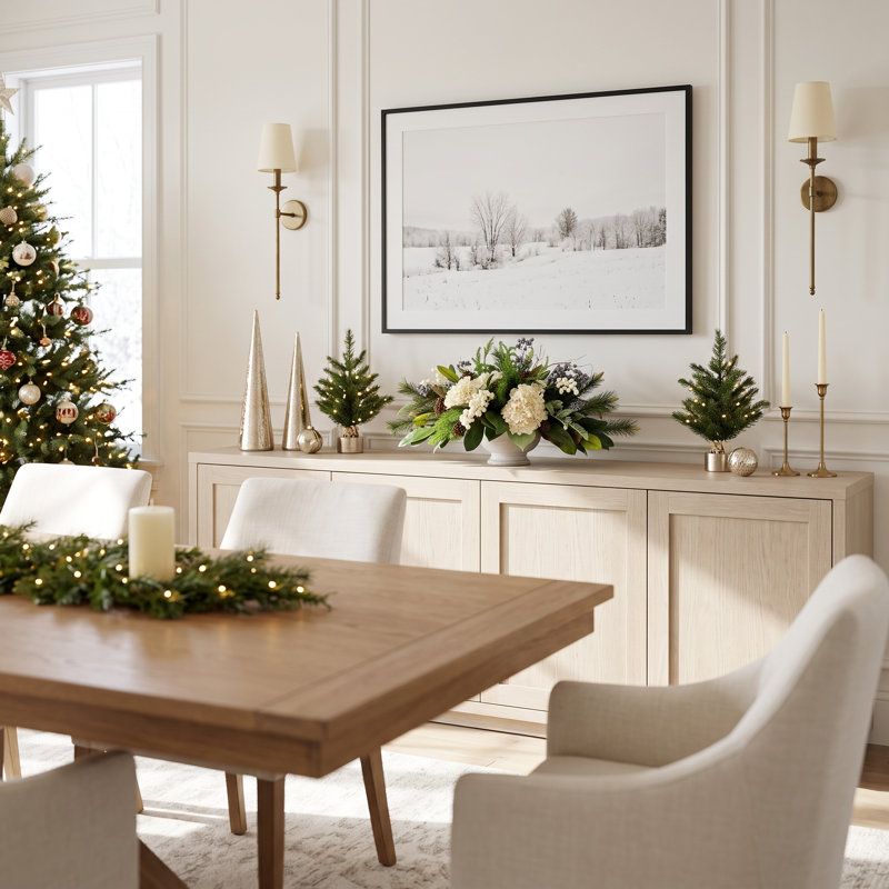 Holiday Centerpiece with Pinecones and Berries