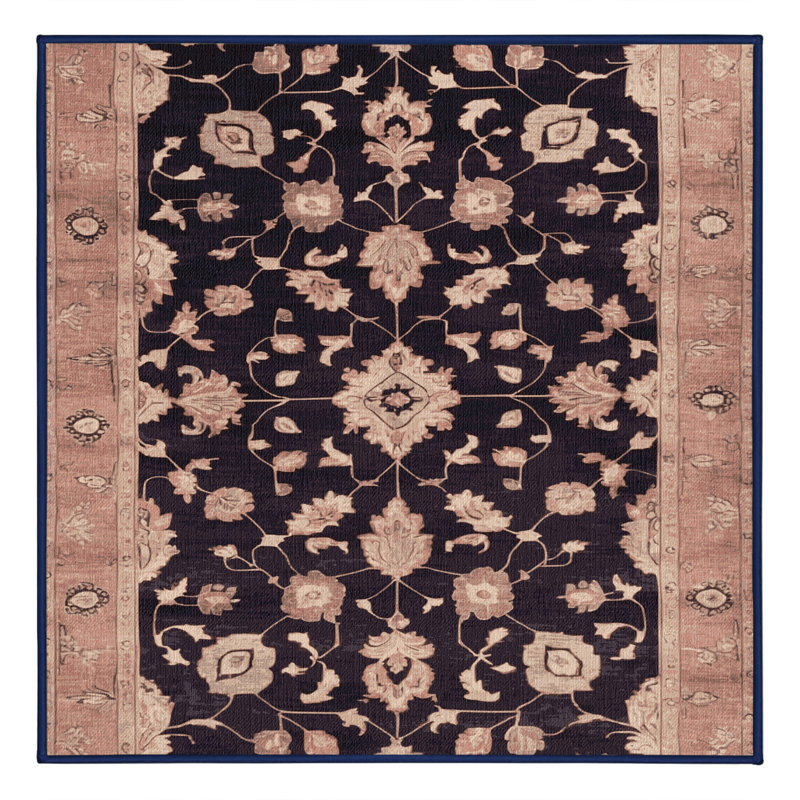 Tapis mauve lavable à la machine, Carré 3 pi