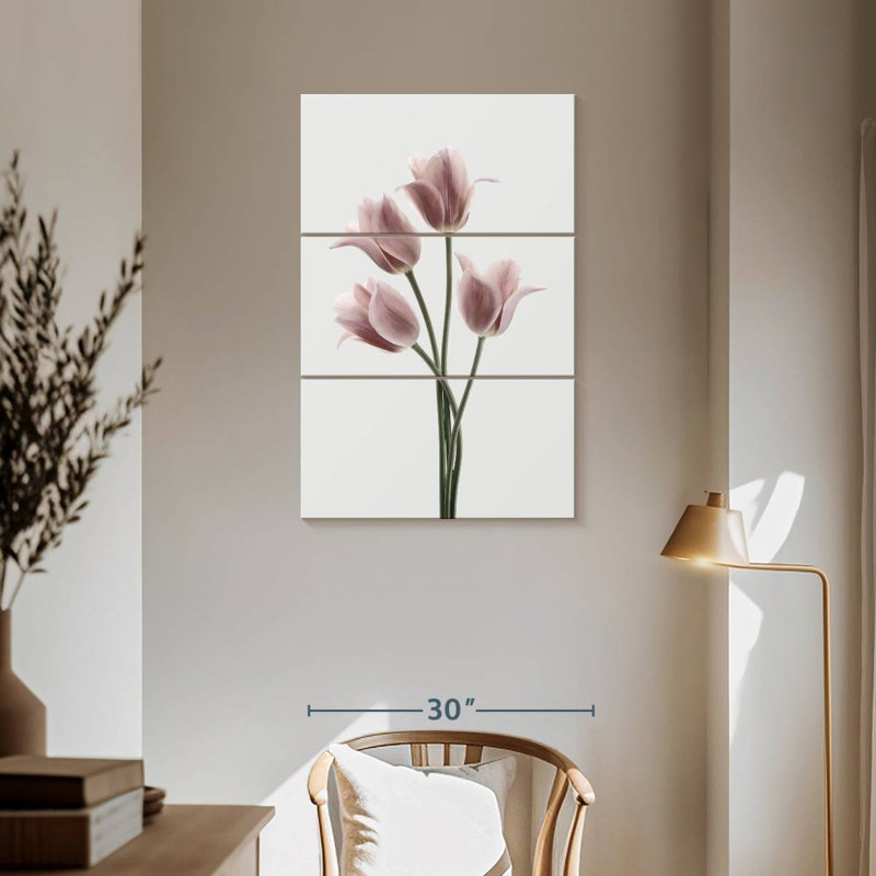 Harnek tulipes rose, H 57 po x l 36 po