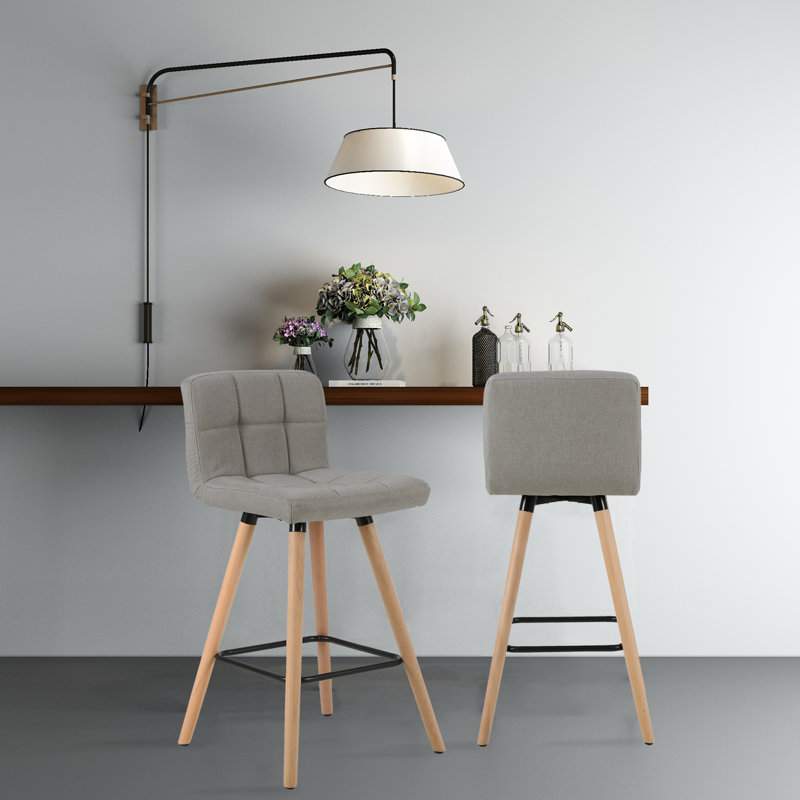 Jeb 70cm Bar Stool, Light Grey