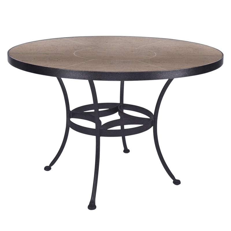 Outdoor Round Dining Table, Graphite, 42" W x 42" L x 29.5" H, Canyon Taupe