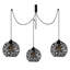 Lustre moderne noir, hauteur réglable, 45,3 po x 45,3 po x 45,3 po | Corps en métal, 3 x douilles E27 (40 W maximum) | Design scandinave et du sud-ouest, éclairage élégant pour la maison et le bureau