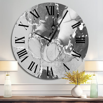 Luxury Abstract Fluid Art I - Modern Wall Clock