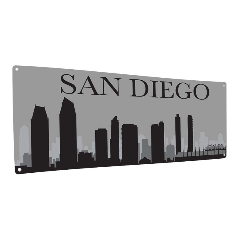 «San Diego Skyline Metal Sign»