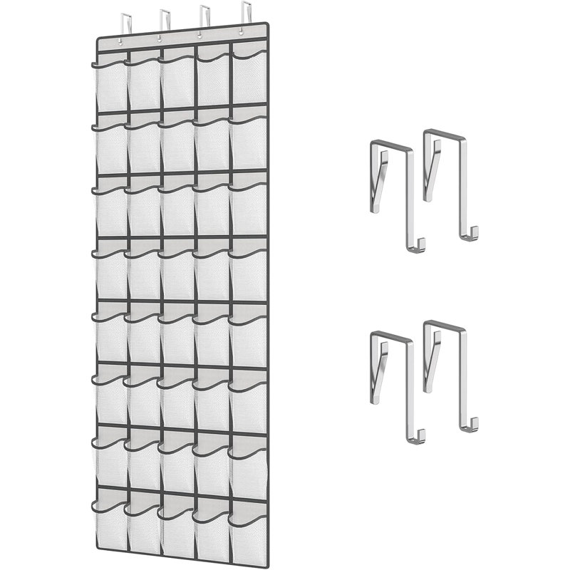 20 Pair Hanging Shoe Organizer, White