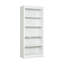 Bibliothèque d'angle à 5 niveaux avec tablettes réglables, parfaite pour le rangement du bureau à domicile et du salon, conception stable et durable