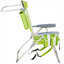 Chaise de plage de camping extérieure avec finition verte, cadre en aluminium et tissu en polyester 600D, capacité de 100 kg
