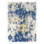Abstract Area Rug in Navy Blue