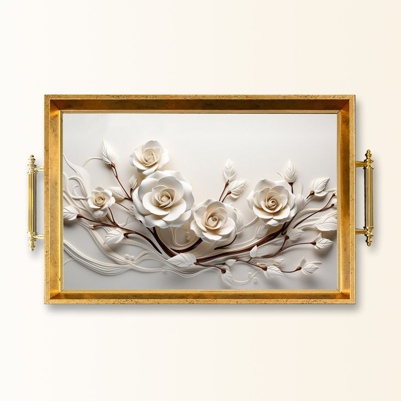 Elegant Glass Tray, 19.7 x 11.4 x 1.4 inches | 100% Durable Glass Construction | Easy to Clean with Damp Cloth | Ideal for Serving, Decorative Display, and Organizing | Stylish Addition to Home Décor