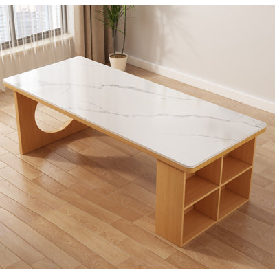 Rectangular Sintered Stone Tabletop Desk