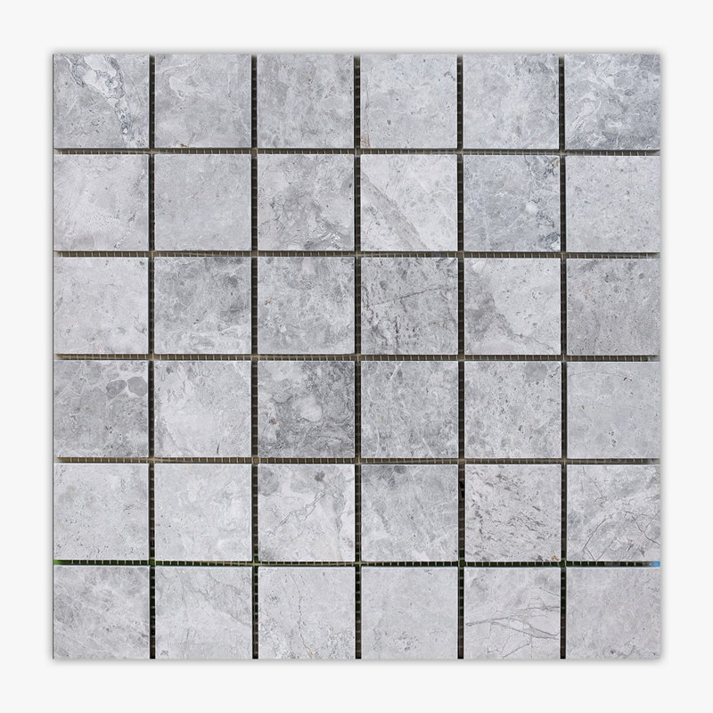 2 in. x 2 in. Grid Marble Tile
