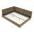 Queen Size Bed Frame, Velvet Upholstery, Brown For Bedroom & Living Mid-Century Style Daybed, Velvet, And-3080021