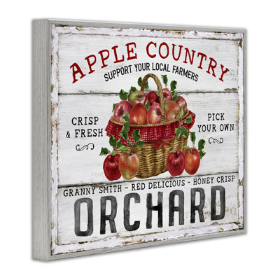 Rustic Apple Orchard Canvas Wall Art by Creatif Belle