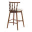 Tabourets de bar rembourrés en bois d'hévéa de style Mid-Century-124178220