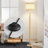 Solid Wood Traditional Floor Lamp With Beaded Column,  Include 3-color Bulb-334840666