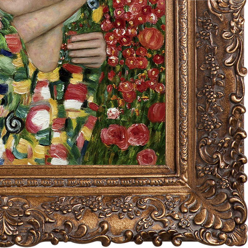 «The Dancer» par Gustav Klimt, reproduction d'art sur toile encadrée, H 33,5 po x l 29,5 po x P 2 po, Bourgeon or
