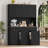 Large Capacity Push-Pull Trash Can Cabinet With Microwave Shelf,Free Standing Kitchen Storage Cabinet-116786939