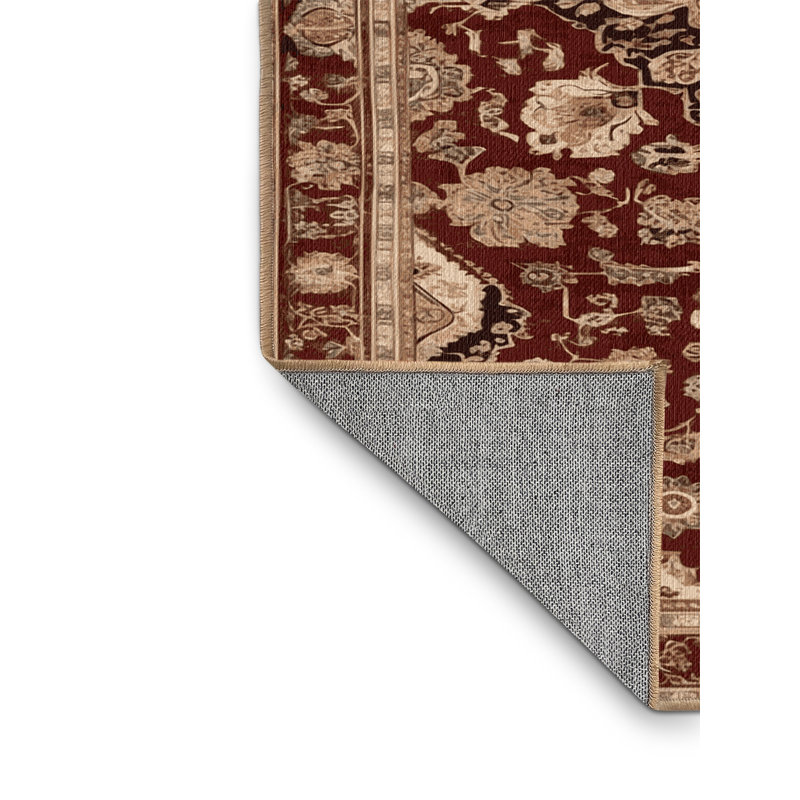 Tapis brun lavable à la machine, Carré 3 pi