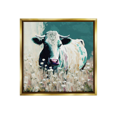 "Modern Cow In Meadow" par Seven Trees, conception sur toile