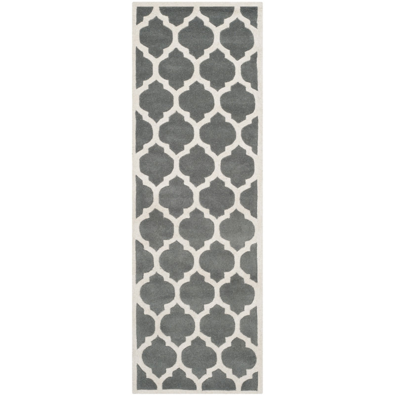 Scruggs Geometric Wool Hand Woven Area Rug, Runner 69 x 213 cm