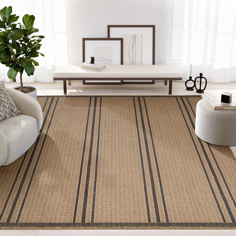 Abani Rugs Teagon SAG120A Classic Stripe Indoor Area Rug, 7'9" x 10'2"