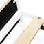 Structure de lit plateforme Erie avec 4 pieds en métal - Lit haut de gamme thermolaqué couleur lin blanc et stratifié bois-989890778