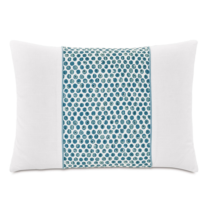 Kona Pillow Cover & Insert, Rectangle 16"H x 22"W, Knuffle Peacock/Baldwin White