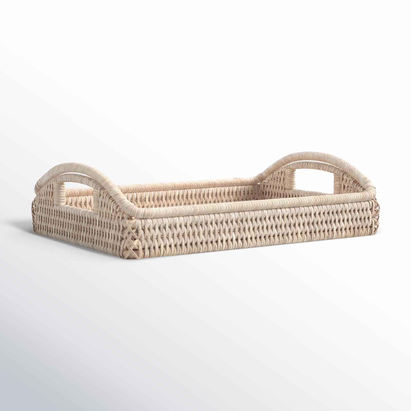Panya Decorative Tray, White Wash