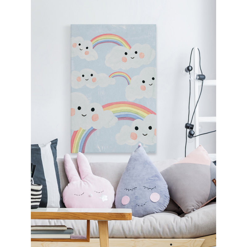 Reproduction de plusieurs arcs-en-ciel sur toile tendue Gaspard, H 60 po x l 40po x P 1,5 po