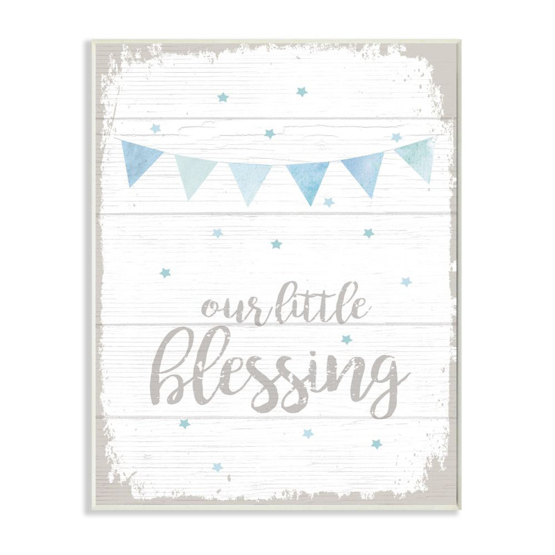 «Hannan Our Little Blessing Kids», art textuel, H 13 po x l 19 po, Plaque murale