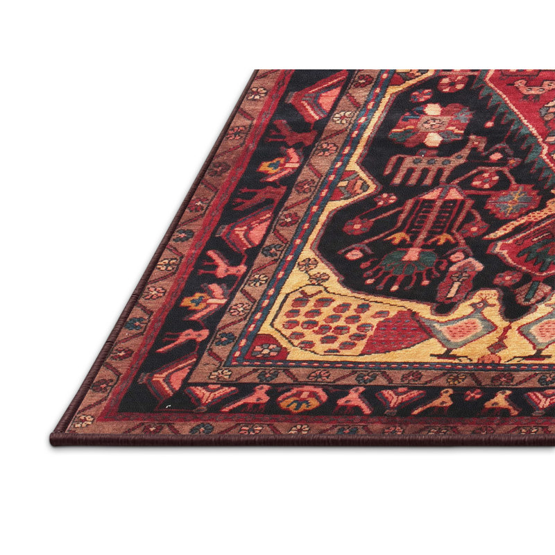 Tapis noir Southwestern, Rectangle 7 pi x 9 pi