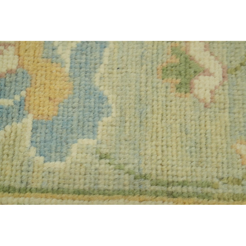Tapis turc transitionnel en laine Oushak 9x12